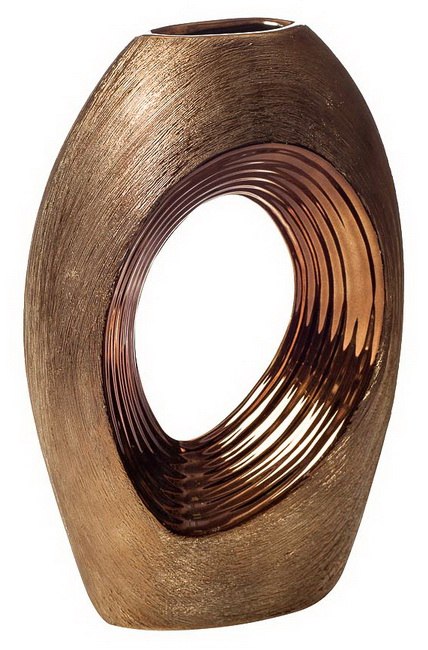 Ваза керамическая декоративная (золотая)