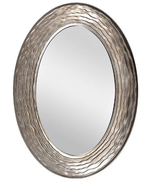 Зеркало "Волны" рама полиуретан темное серебро